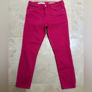 Pilcro by Anthropologie Women's Pink Mid-Rise Skinny Jeans